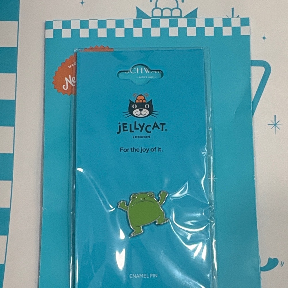 Genuine Jellycat Frog Enamel Pin.